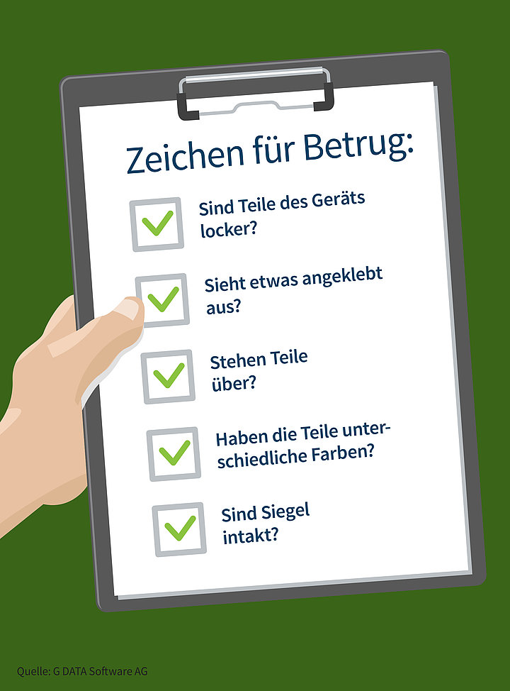 Checkliste: Zeichen für Betrug