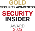 Gold für die Security Awareness Trainings der G DATA academy Siegel des Security Insider Awards, Gold in der Kategorie "Security Awareness"