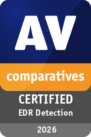 AV-Comparatives Logo AV Comparatives, "Certified EDR Detection",