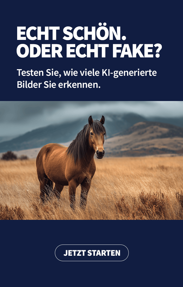 Pferd in einer Landschaft: Echt oder KI??